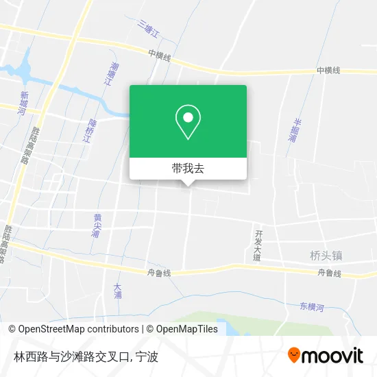 林西路与沙滩路交叉口地图