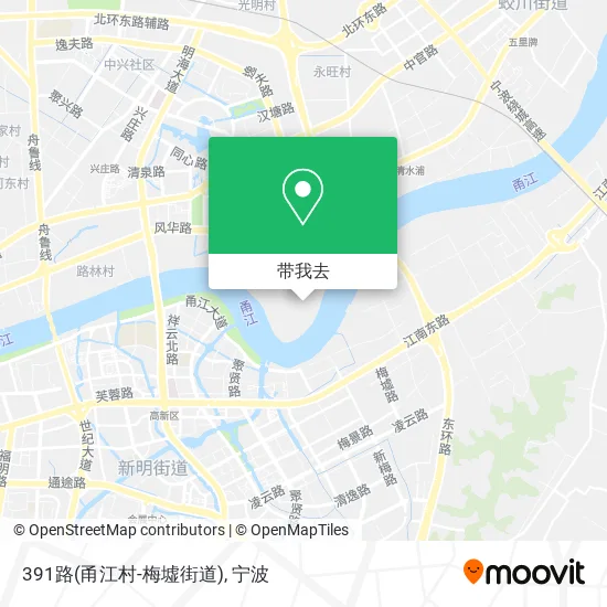 391路(甬江村-梅墟街道)地图