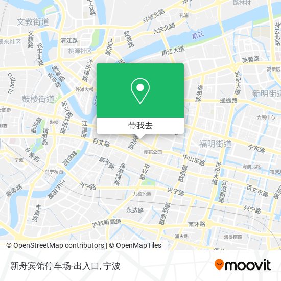 新舟宾馆停车场-出入口地图