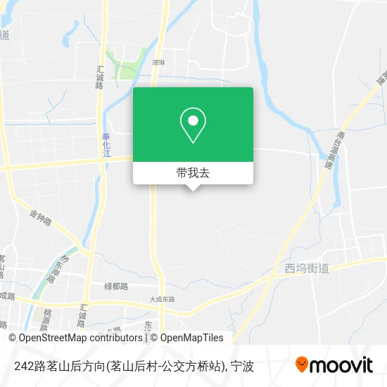 242路茗山后方向(茗山后村-公交方桥站)地图