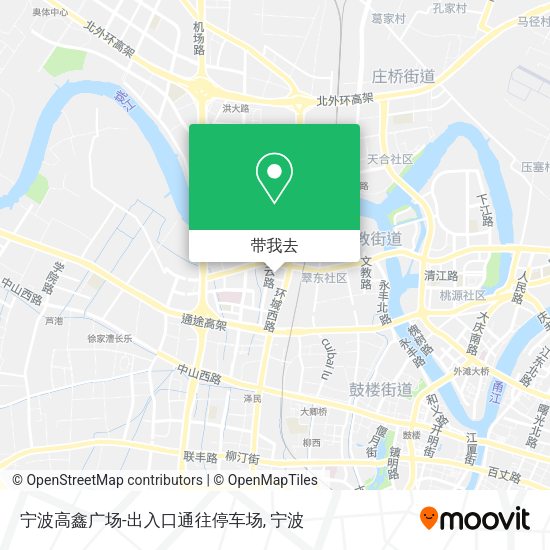宁波高鑫广场-出入口通往停车场地图