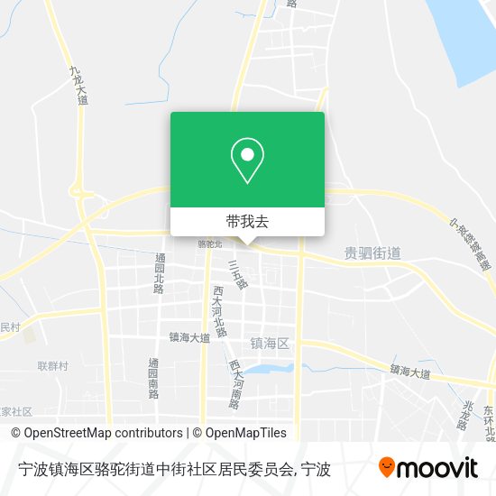 宁波镇海区骆驼街道中街社区居民委员会地图