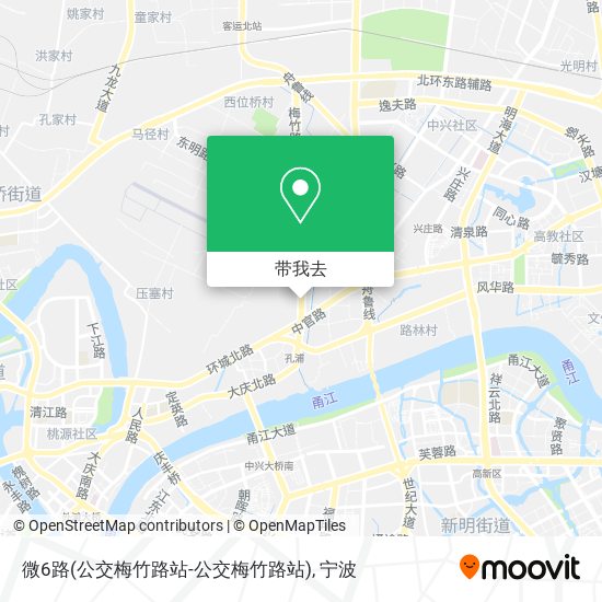 微6路(公交梅竹路站-公交梅竹路站)地图