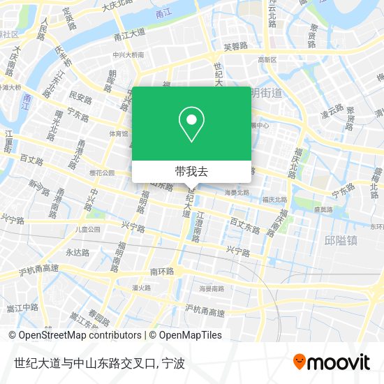 世纪大道与中山东路交叉口地图