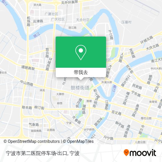 宁波市第二医院停车场-出口地图