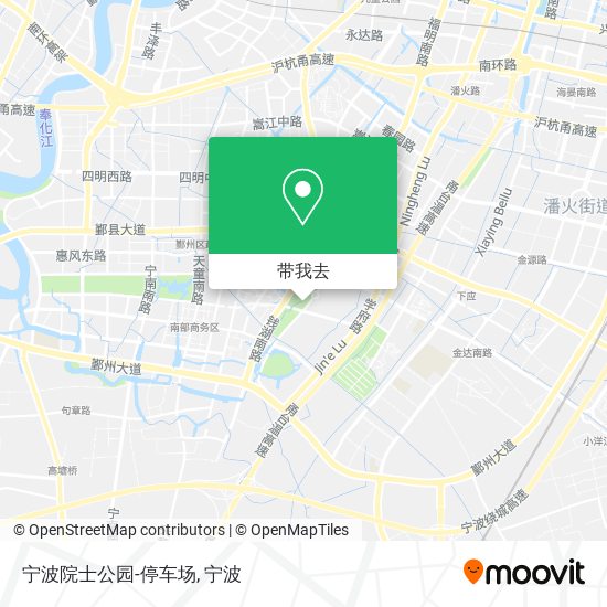 宁波院士公园-停车场地图