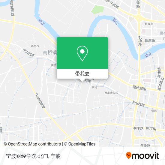 宁波财经学院-北门地图