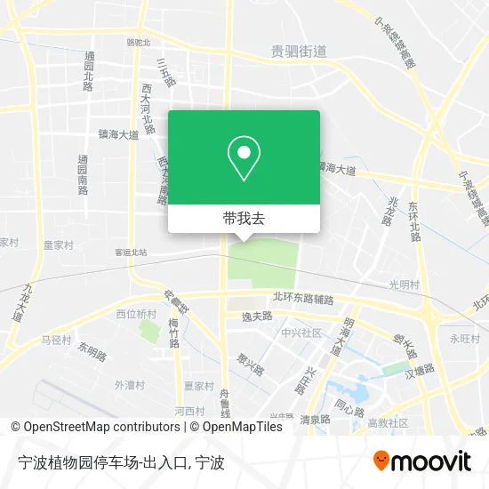 宁波植物园停车场-出入口地图