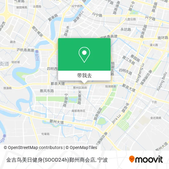 金吉鸟美日健身(SOOD24h)鄞州商会店地图