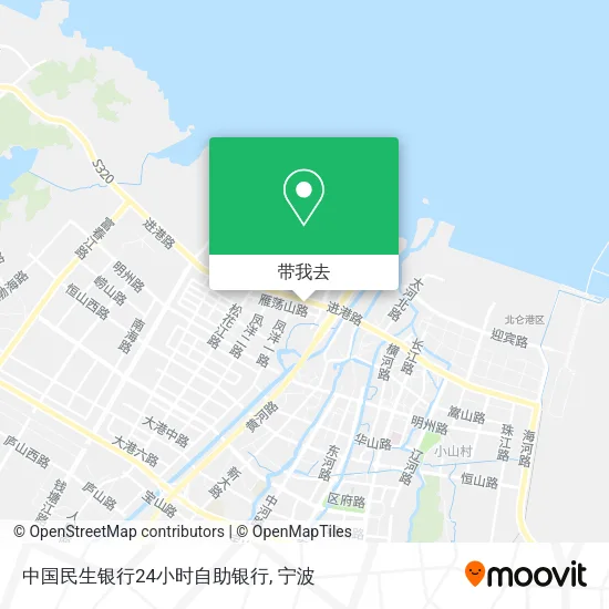 中国民生银行24小时自助银行地图