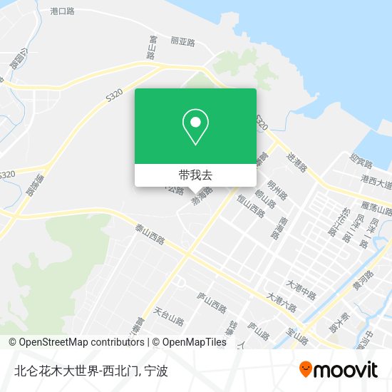 北仑花木大世界-西北门地图