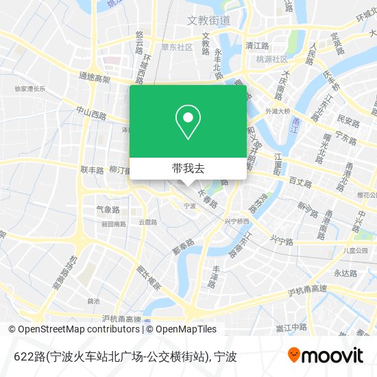 622路(宁波火车站北广场-公交横街站)地图