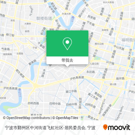 宁波市鄞州区中河街道飞虹社区-居民委员会地图