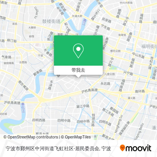 宁波市鄞州区中河街道飞虹社区-居民委员会地图