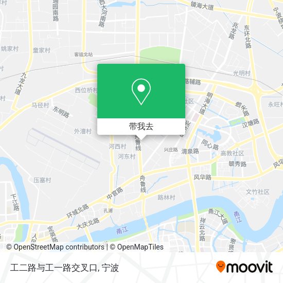 工二路与工一路交叉口地图