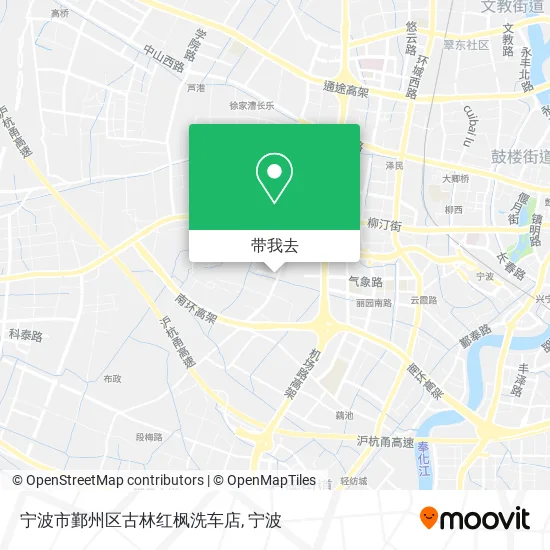 宁波市鄞州区古林红枫洗车店地图