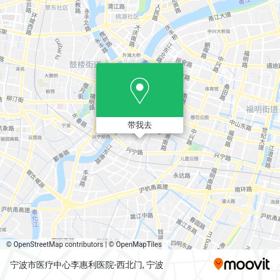 宁波市医疗中心李惠利医院-西北门地图