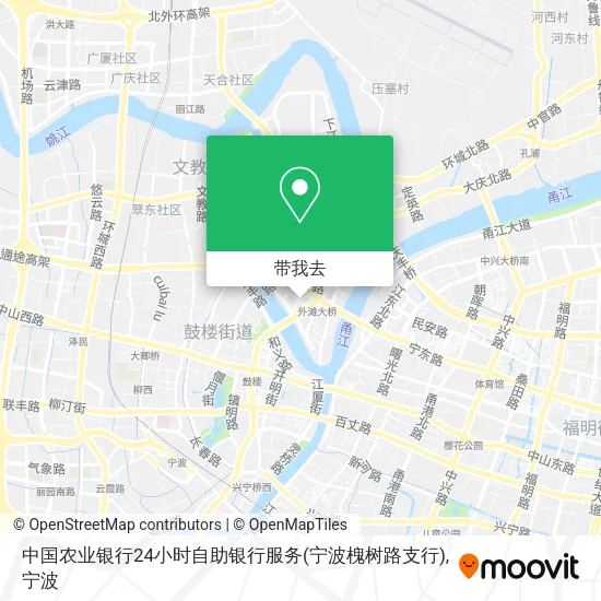 中国农业银行24小时自助银行服务(宁波槐树路支行)地图