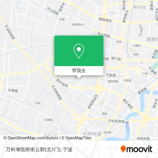 万科海悦府依云郡(北1门)地图