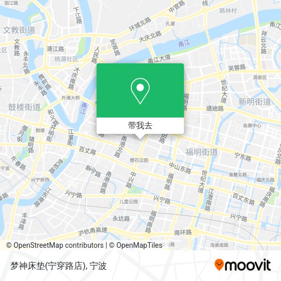 梦神床垫(宁穿路店)地图
