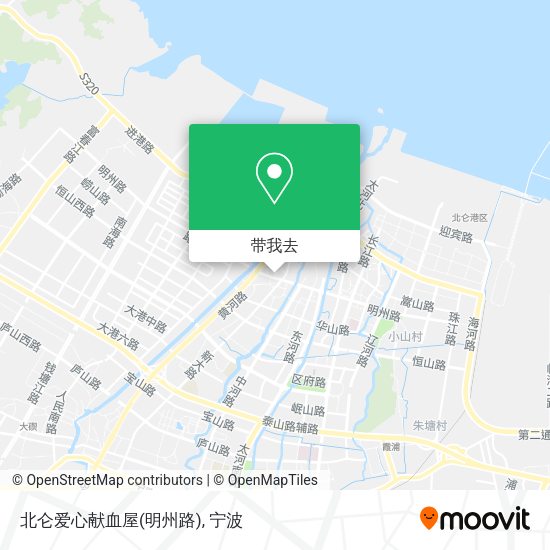 北仑爱心献血屋(明州路)地图