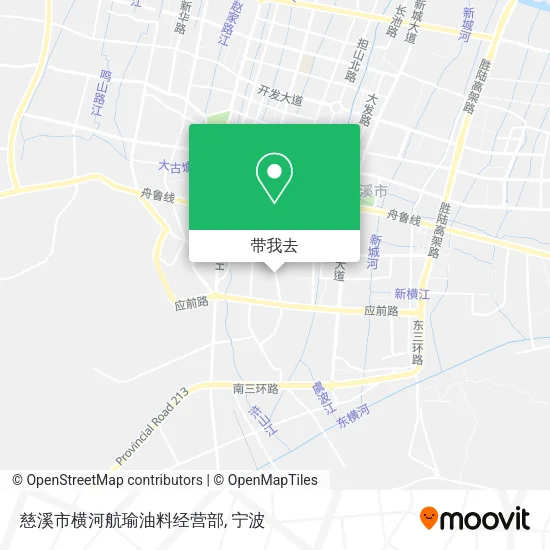 慈溪市横河航瑜油料经营部地图