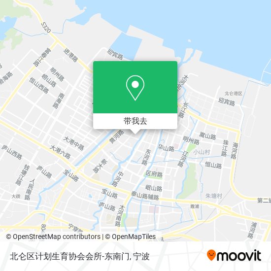 北仑区计划生育协会会所-东南门地图
