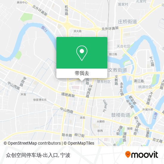 众创空间停车场-出入口地图