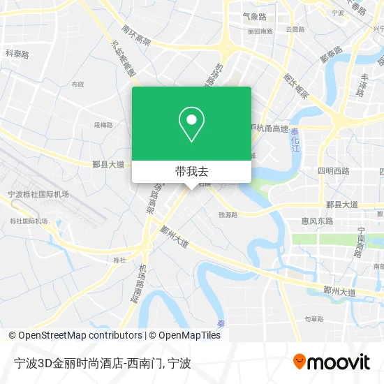 宁波3D金丽时尚酒店-西南门地图
