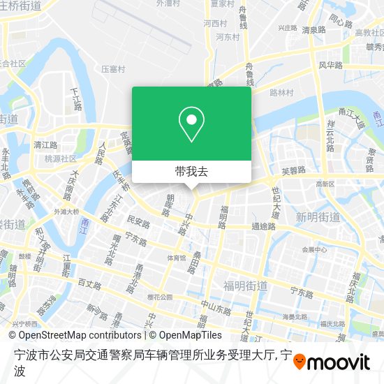 宁波市公安局交通警察局车辆管理所业务受理大厅地图