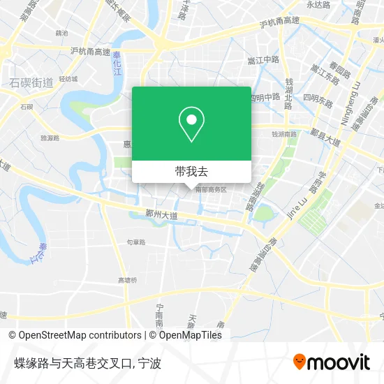 蝶缘路与天高巷交叉口地图