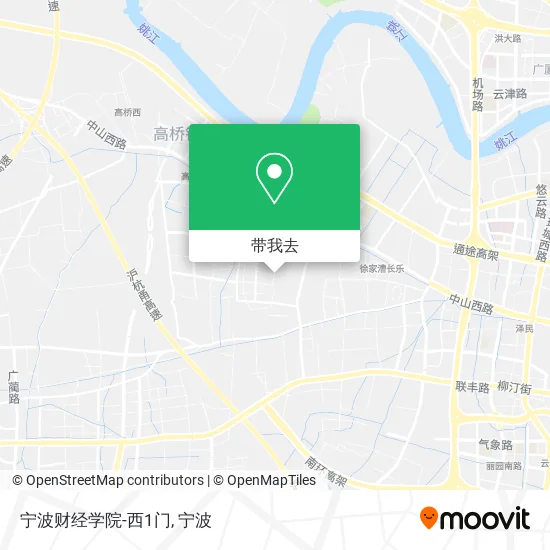 宁波财经学院-西1门地图