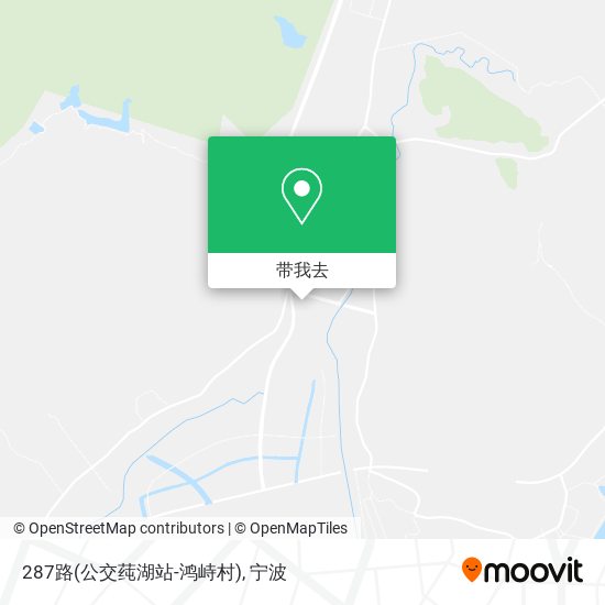 287路(公交莼湖站-鸿峙村)地图