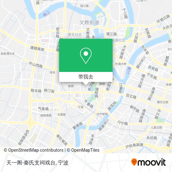 天一阁-秦氏支祠戏台地图