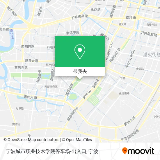 宁波城市职业技术学院停车场-出入口地图