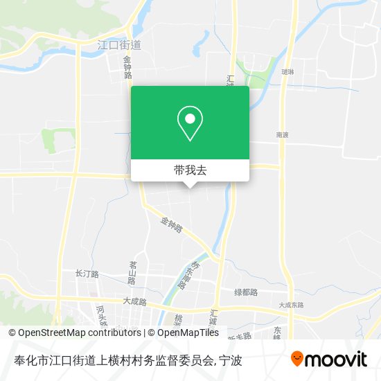 奉化市江口街道上横村村务监督委员会地图