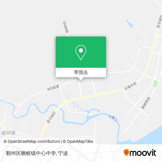鄞州区瞻岐镇中心中学地图