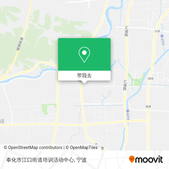 奉化市江口街道培训活动中心地图