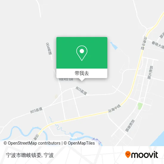 宁波市瞻岐镇委地图