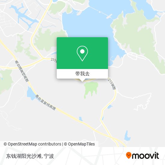 东钱湖阳光沙滩地图