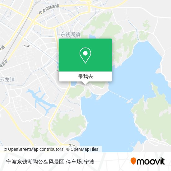 宁波东钱湖陶公岛风景区-停车场地图