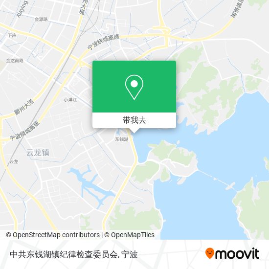 中共东钱湖镇纪律检查委员会地图
