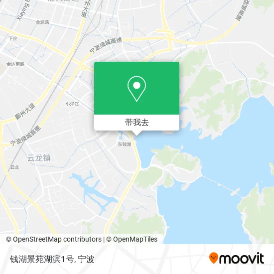 钱湖景苑湖滨1号地图