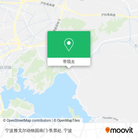宁波雅戈尔动物园南门-售票处地图