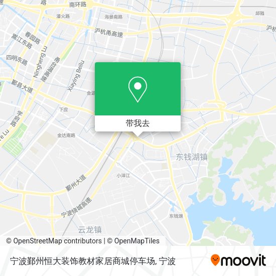 宁波鄞州恒大装饰教材家居商城停车场地图