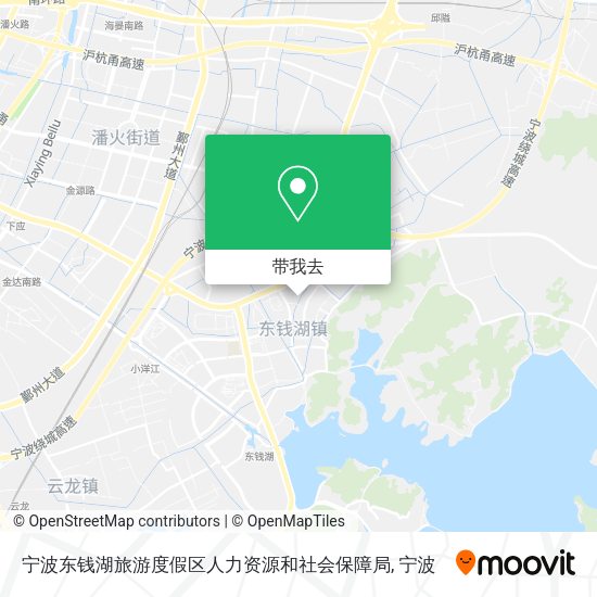 宁波东钱湖旅游度假区人力资源和社会保障局地图