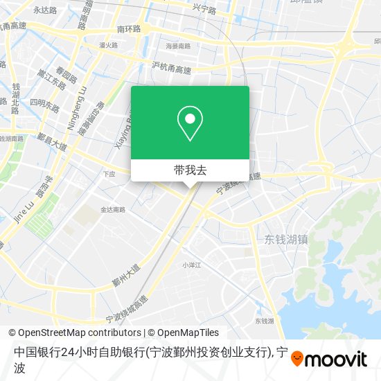 中国银行24小时自助银行(宁波鄞州投资创业支行)地图