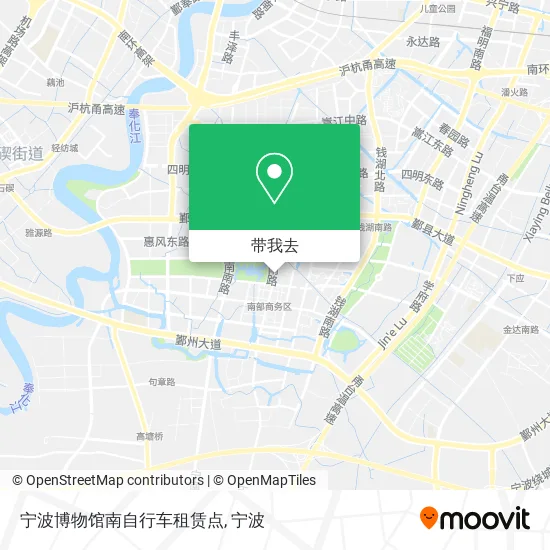 宁波博物馆南自行车租赁点地图