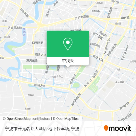 宁波市开元名都大酒店-地下停车场地图