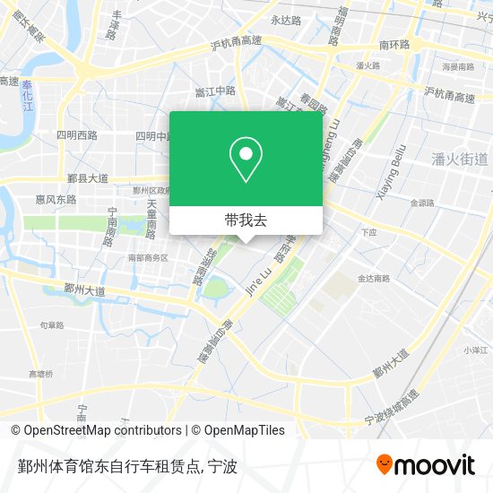 鄞州体育馆东自行车租赁点地图